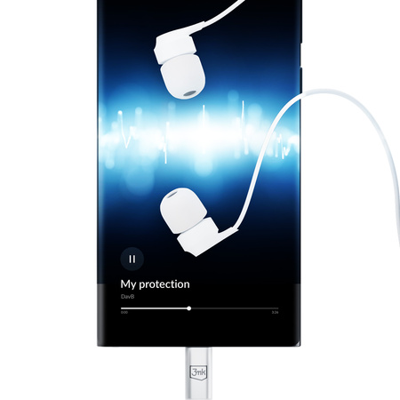 Słuchawki przewodowe USB-C 3mk Wired Headphones - białe