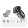 Ugreen USB Car Charger Type C / USB 24W Power Delivery Quick Charge gray (30780)