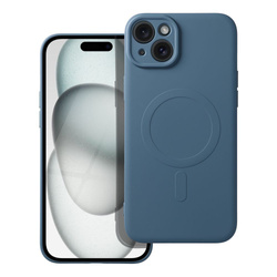 Futerał Silicone Mag Cover kompatybilny z MagSafe do IPHONE 15 PLUS niebieski