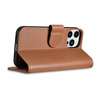 iCarer Wallet Case 2in1 iPhone 14 Pro Max Leder Flip Cover Anti-RFID Braun (WMI14220728-BN)