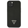 Guess GUHCP13SPSATLK iPhone 13 mini 5,4 &quot;schwarz / schwarzes Hardcase SaffianoTriangle Logo