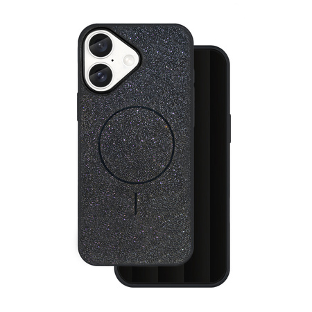 Nakładka Glitter Thin Mag do iPhone 16 6,1" czarna