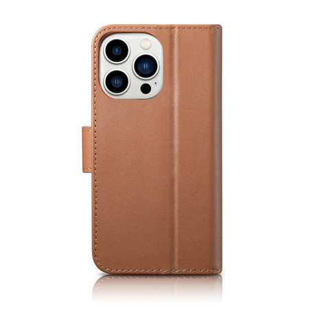 iCarer Wallet Case 2in1 iPhone 14 Pro Max Leather Flip Cover Anti-RFID Brown (WMI14220728-BN)
