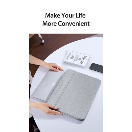 DUX DUCIS LBTC - torba na laptop 14-15,4" Horizontal Handbag - jasno szary