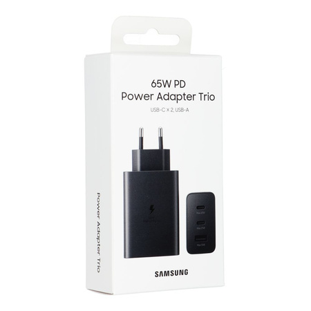 Samsung wall charger 2x USB Type C / USB 65W black (EP-T6530NBEGEU)