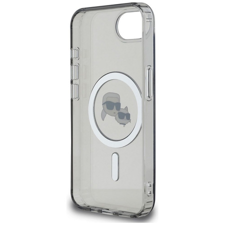KARL LAGERFELD futerał do IPHONE 16e (SE 4 2025) kompatybilny z MagSafe KLHMPSE4HLSKCK (IML Metal KC Heads) czarny