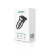 Ugreen fast car charger USB-A / USB-C 30W PD PPS gray (CD130)