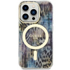 Guess GUHMP14LHLEOPWB iPhone 14 Pro 6.1" Blau/Blau Hardcase Leopard MagSafe