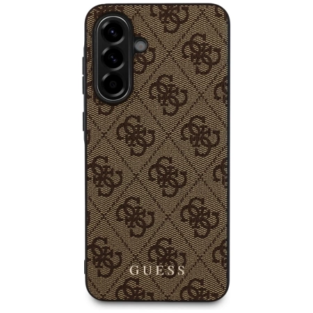 Etui Guess 4G Metal Gold Logo na Samsung Galaxy A56 - brązowe