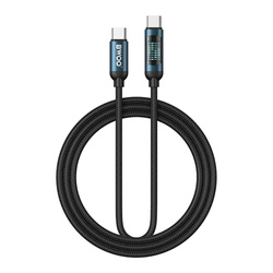BWOO Pleciony kabel USB-C do USB-C 60W z animowanym podświetleniem, 1m
