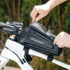 Wozinsky bicycle bag for the frame, armored, with a phone pocket, 1.7 l - black
