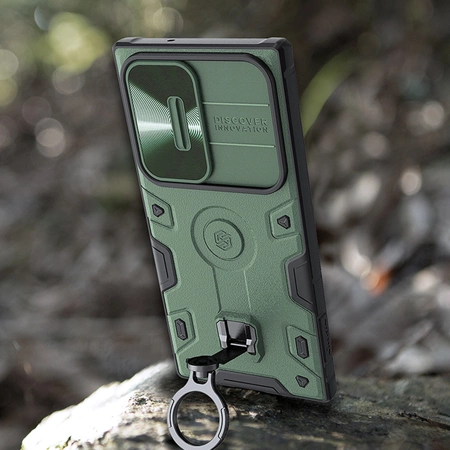 Nillkin CamShield Armor Pro Case etui Samsung Galaxy S23 Ultra pancerny pokrowiec z osłoną na aparat ring podstawka czarne