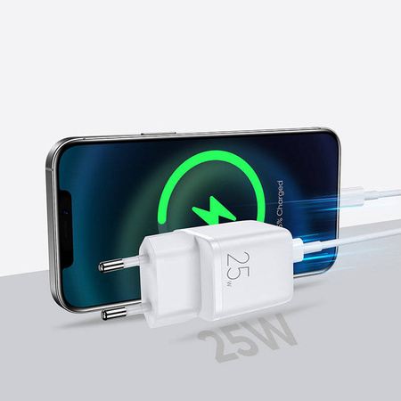 Joyroom Fast USB Type C Charger 25W 3W EU Plug White (L-P251)