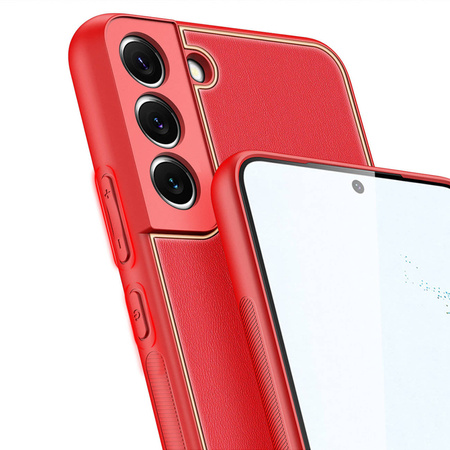 Dux Ducis Yolo elegant cover made of ecological leather for Samsung Galaxy S22 + (S22 Plus) red