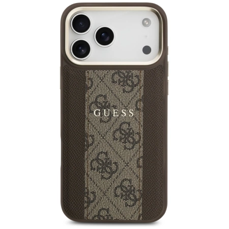 Guess 4G Stripe MagSafe case for iPhone 17 Pro Max - brown