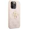 Guess 4G Big Metal Logo Hülle für iPhone 15 Pro – Rosa