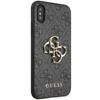 Oryginalne Etui IPHONE X / XS Guess Hardcase 4G Big Metal Logo (GUHCPX4GMGGR) szare