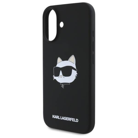Karl Lagerfeld KLHMP16SSCHPPLK iPhone 16 czarny/black HC MagSafe Sil Choupette Head Print