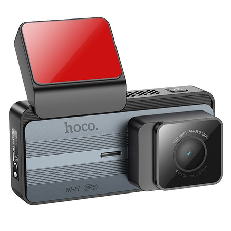 HOCO kamera samochodowa z wyświetlaczem 3,69" 2K GPS DV11 srebro szara