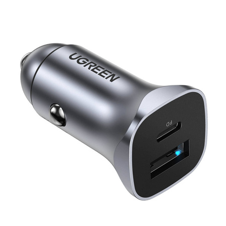Ugreen Auto-Schnellladegerät USB-A / USB-C 30W PD PPS grau (CD130)