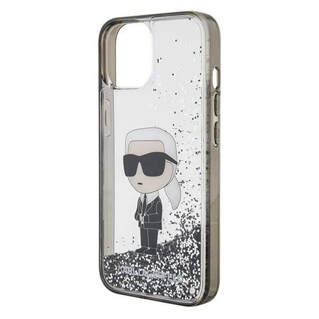 Karl Lagerfeld nakładka do iPhone 15 6,1" KLHCP15SLKKNSK transparentna hardcase Liquid Glitter Ikonik