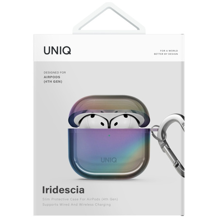 Etui UNIQ Iridescia do AirPods 4 Hang Case midnight quartz