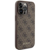 Guess 4G Metal Gold Logo Hülle für iPhone 15 Pro Max – braun
