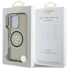 Original Handyhülle IPHONE 16 PRO Guess IML Metal Mountain Logo MagSafe schwarz