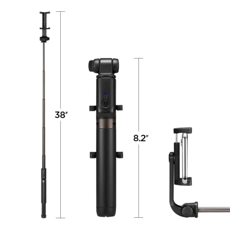 Spigen S540w Wireless Selfie Stick Tripod Black