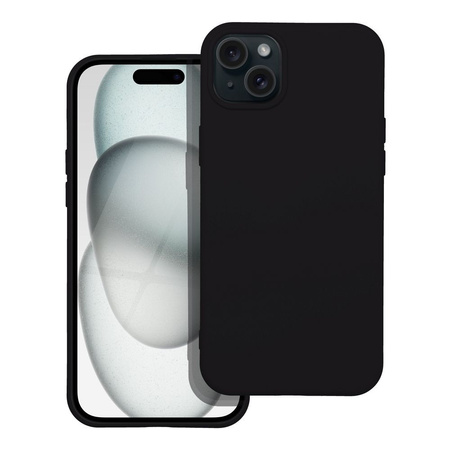 Etui do iPhone 15 czarne + Szkło na ekran + Szkło na aparat