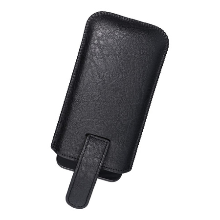 Futerał Skórzany Uniwersalny Slim Kora 2 - do Samsung I9100 Galaxy S2/LG L7/Xperia J czarny