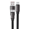 Kabel Acefast C13-04 USB-C - USB-A / USB-C 480Mb/s 3A 1.2m - czarny