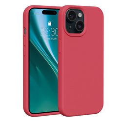 Nakładka Etteri Silicone Case do iPhone 15 6,1" malinowa