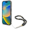 Guess IML Glitter With Pearl Strap MagSafe - Etui iPhone 16 (czarny)