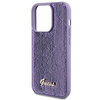 Guess Pailletten-Schriftzug-Metallgehäuse für iPhone 15 Pro Max – Lila