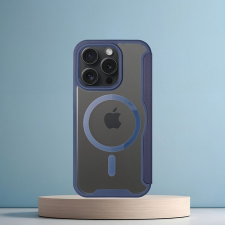 Kabura SMART MAG kompatybilna z MagSafe do IPHONE 15 Pro Max niebieska
