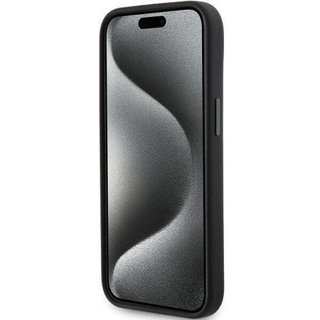 Karl Lagerfeld Silicone Ikonik Metal Pin case for iPhone 15 - black