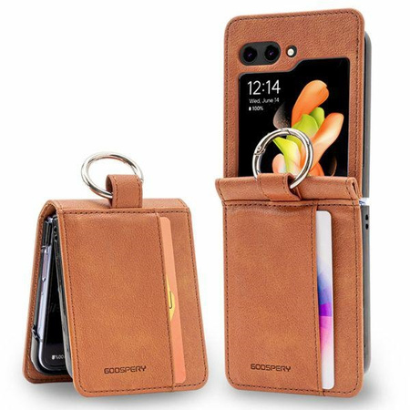 Mercury Basic Diary Sam Z Flip6 F741/Z   Flip7 FE jasnobrązowy/light brown