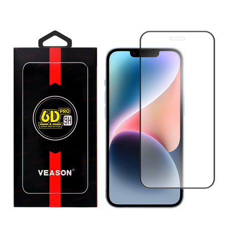 Szkło Hartowane 6D Pro Veason Glass - do Iphone 12 / 12 Pro czarny