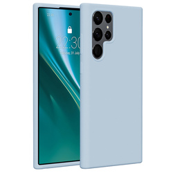 Nakładka Etteri Silicone Case do Samsung Galaxy S22 Ultra jasnoniebieska