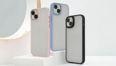 Nakładka Satin Elegant Matt do iPhone 15 Plus 6,7" niebieska