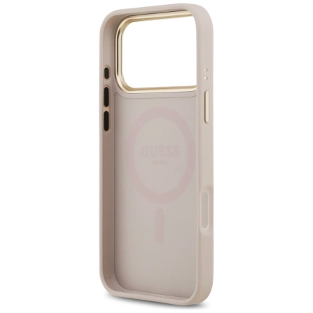 Guess 4G PU Classic Logo MagSafe Case for iPhone 17 Pro Max - Pink