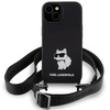 Etui Karl Lagerfeld Crossbody Silicone Choupette do iPhone 15 - czarne