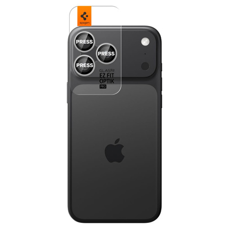 OSŁONA APARATU SPIGEN OPTIK PRO GLAS.TR ”EZ FIT” CAMERA PROTECTOR 2-PACK IPHONE 16 PRO / MAX / 17 PRO / MAX SILVER