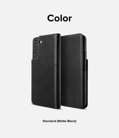 Ringke Folio Signature Flip Leather Case für Samsung Galaxy S22+ (S22 Plus) Schwarz (FSS118R262)