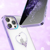 Kingxbar Wish Series case for iPhone 14 Plus decorated with crystals purple