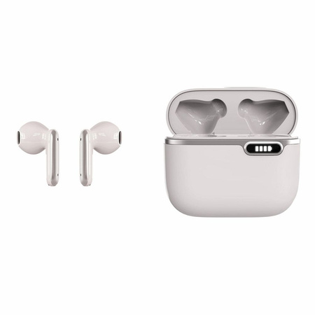 Słuchawki bezprzewodowe / bluetooth Stereo TWS ART AP-TW-B4W + stacja dokująca ze złączem typ C białe