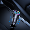 Joyroom 3-in-1 fast car charger with Lightning cable 1.5m 17W black (JR-CL25)
