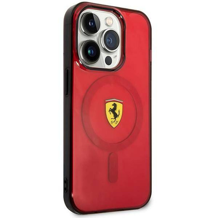 Ferrari FEHMP14LUKR iPhone 14 Pro 6.1" rot/rot Hardcase Translucent Magsafe