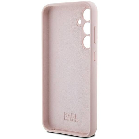 Etui Karl Lagerfeld Silicone Choupette Metal Pin na Samsung Galaxy S23 FE - różowe